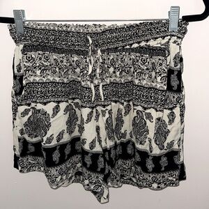 Sun•Dog Bohemian Black & White Shorts - NWT